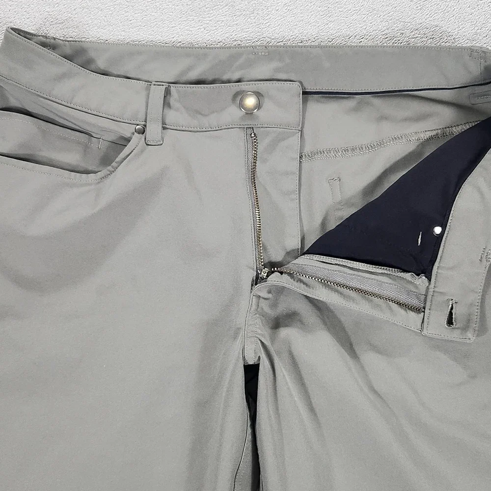 Lululemon Pants Mens 33 Green 5 Pocket ABC Stretch Tech Chino Casual Golf Travel
